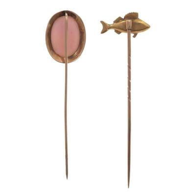 Collection of Two Gold Stickpins