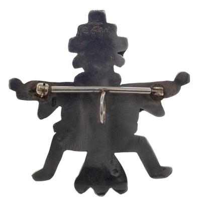 Zuni Multi-Stone, Sterling Silver Pin