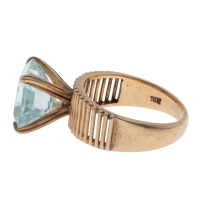 Aquamarine, 14k Yellow Gold Ring