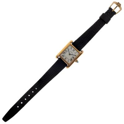 Ladies Cartier Gold-Plated Tank Watch