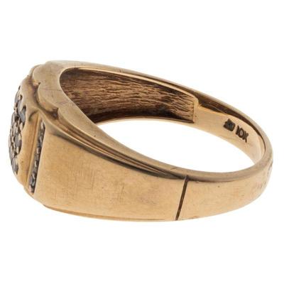 Gent's Diamond, 10k Yellow Gold Ring