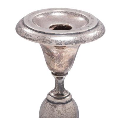 Pair Shreve & Co. Neoclassical Style Sterling Silver Candlesticks
