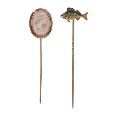 Collection of Two Gold Stickpins