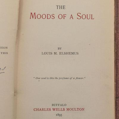 ELSHEMUS, LOUIS M. The Moods of a Soul