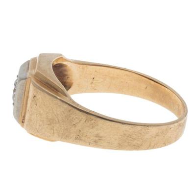 Gent's Diamond, 14k Yellow and White Gold Ring