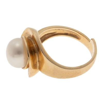 Cultured Freshwater Pearl, 14k Yellow Gold Ring