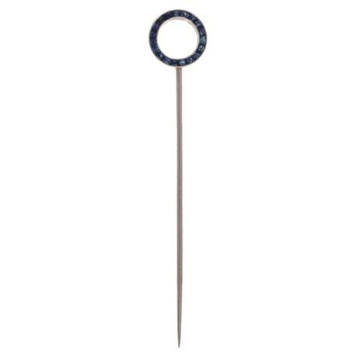 Art Deco Diamond, Sapphire, Platinum Stickpin, Tiffany & Co.