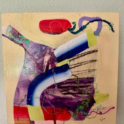 Original Painting by Soo Hong titled 'Morning Calm' - details on back - painted on board.