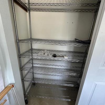 Sturdy rolling metal shelving