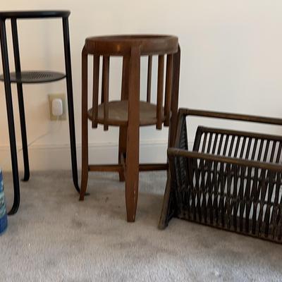 Planters And Magazine Rack