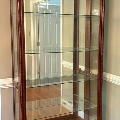 Glass Front Curio Display Cabinet-Side Doors 