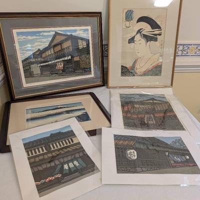 Group Of Japanese Woodblock Prints