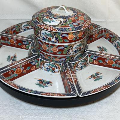 Asian Porcelain Lazy Susan
