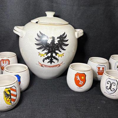 German Mulled Wine Bowl & 12 Mugs