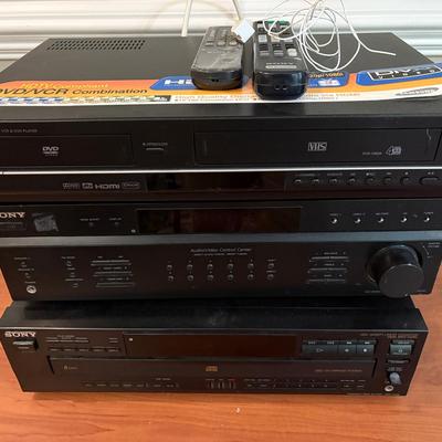Sony Converter, Audio/Video Control Center & Samsung DVD/VHS Player