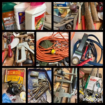 Miscellaneous Garage Lot-Hand Tools, Extension Cord & More