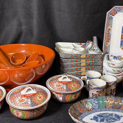 Arita Ware Japanese Porcelain-Plates, Bowls, Platter
