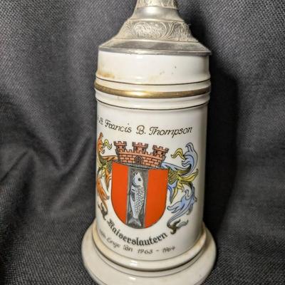 1960's German Regimental Lithopane Stein