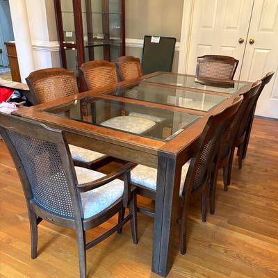 Asian Style Low Dining Table & 8 Domani Chairs