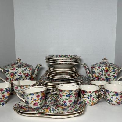 Vintage Royal Winton Grimwades “Old Cottage” Setting For 4