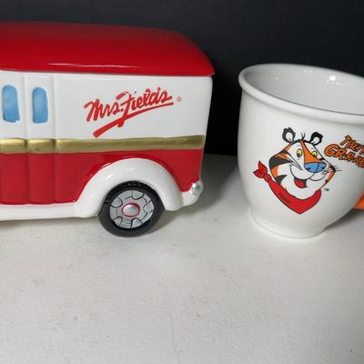 Kelloggs Tony Tiger Mug & Mrs Fields Delivery Cookie Jar