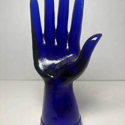 Cobalt Blue Depression Glass Hand