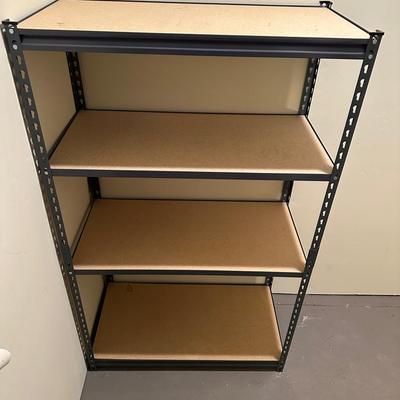 Steel Frame Shelving With Wood Shelves Tall Version
