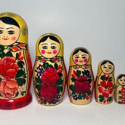 Hand Painted Matryoshka Dolls From USSR
