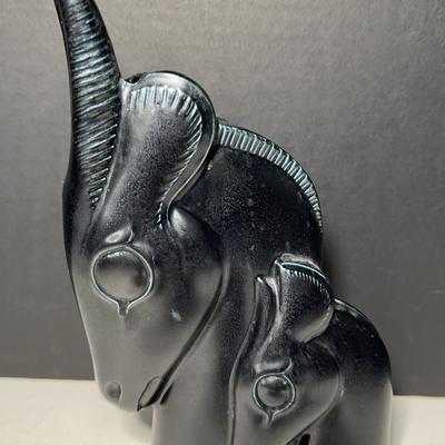 Shawnee Pottery Mid Century Antelope & Fawn Vase