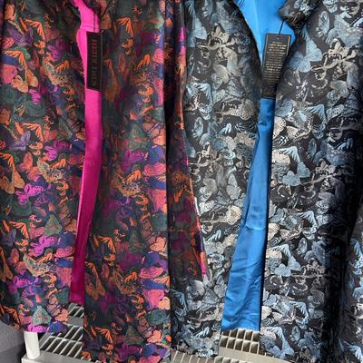 2 Heidi Daus Art-to-Wear Jacquard Long 3/4 Jacket Toppers New With Tags