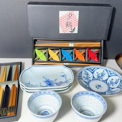 Asian Chopstick Sets & Serving Bowls