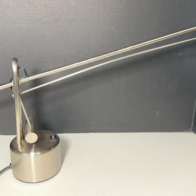 Halotech Brushed Steel Counter Balance Desk Lamp