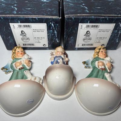 3 Hummel Holy Water Front Porcelain Wall Decor 