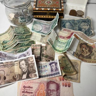 Foreign Coins & Paper Bills From Around the Globe