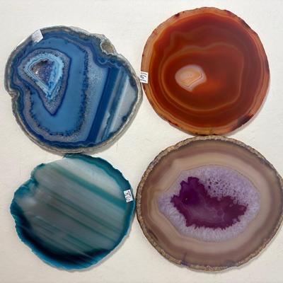 4 Different Slices of Agate