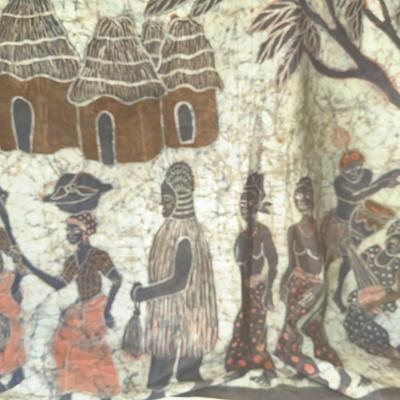 W African Batik Tapestry By Michael