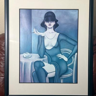 Alvaro Guillot “Au Cafe” Framed Print