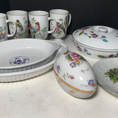 Florals & Birds Kitchen & Household Porcelain