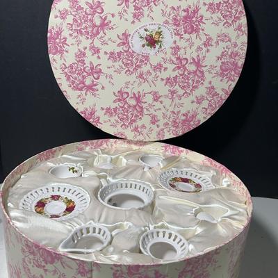 Royal Albert Old Country Rose Pierced Mini Tea Set