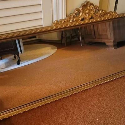 Gilt Frame Long Wall Mirror
