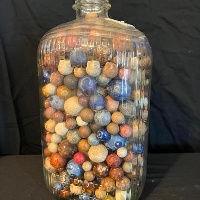Bottle Of Vintage Marbles