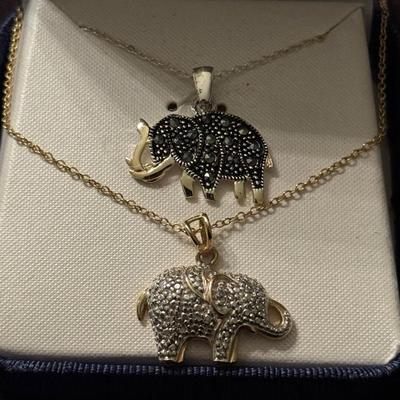 925 Elephant Pair