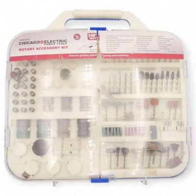 Chicago Electric Rotary Tool Accessory Kit, 249 Pcs
