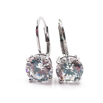 925 Sterling Silver Cubic Zirconia Drop Earrings