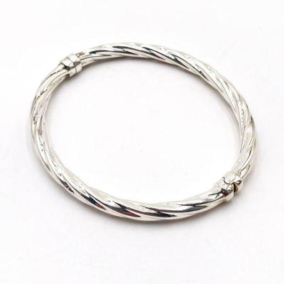 Sterling Silver Twisted Bangle Bracelet