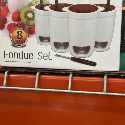 8-Piece Ceramic Fondue Set with Forks