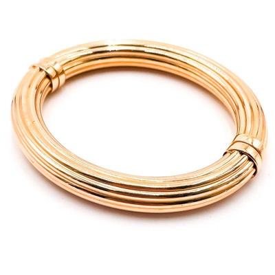 Gold-Tone Metal Tubular Bangle Bracelet