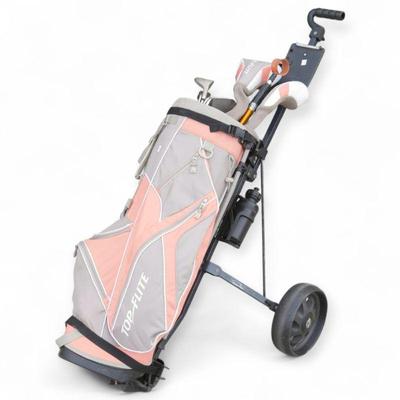 Top Flite Pink Golf Bag w/ Literider Stand and Clubs