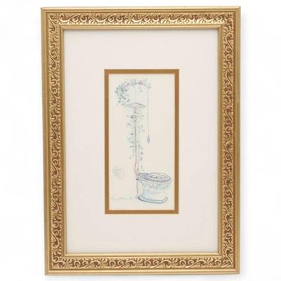 Peggy Abrams Framed Bathroom Art Print