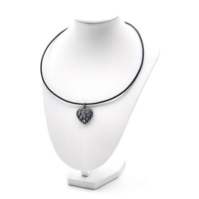 925 Sterling Silver Diamonique CZ Heart-Shaped Pendant Necklace